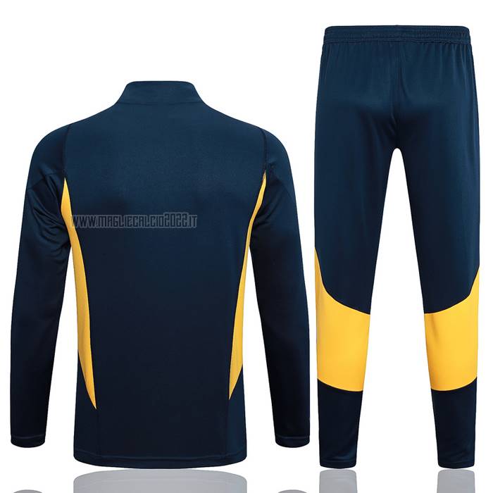 Tuta da Track de Felpa del Real Madrid Bambino 2023-2024 Blu